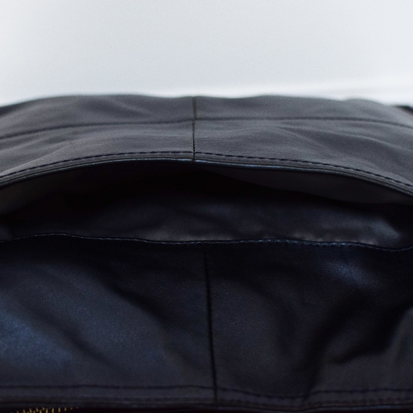 Vintage Y2K Coach Leather Shoulder Bag Hobo Metallic Blue F17116 - Picture 8 of 15